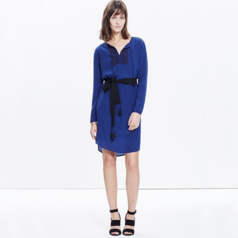 Madewell Silk Embroidered Prologue Dress Size XXS